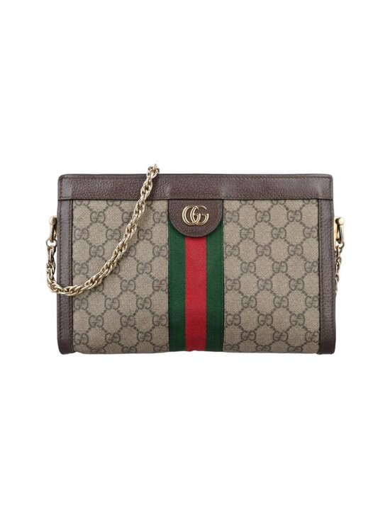 Gucci Handbags - Gucci Ophidia Brown Red Green Canvas Leather Messenger Bag